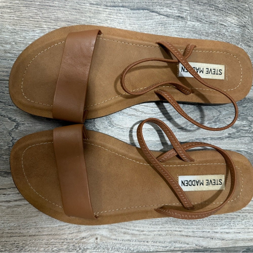 Steve Madden Brown Strappy Sandals